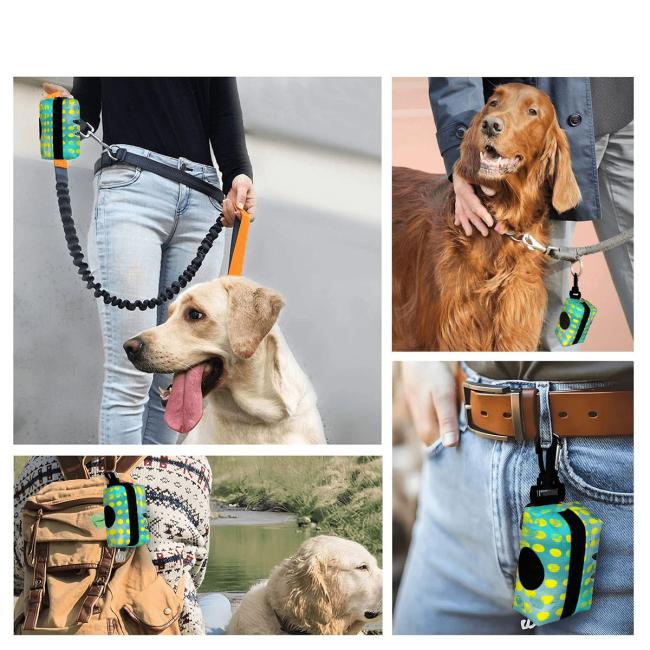 Kack & Pack mit Hundemotiv Aussie - Hundekottütentasche, Hundekotbeutelhalter, bunt, Polyster, Mischling, Mix, Australian Shepherd